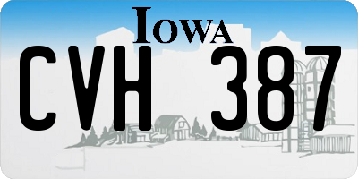 IA license plate CVH387