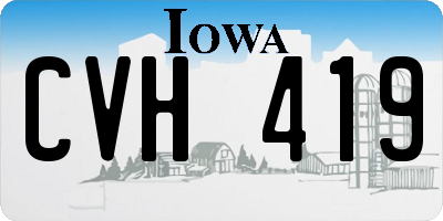 IA license plate CVH419