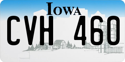 IA license plate CVH460