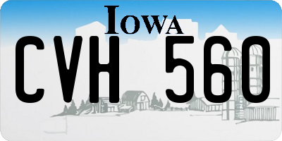 IA license plate CVH560