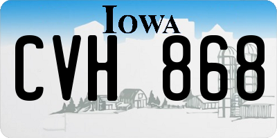 IA license plate CVH868