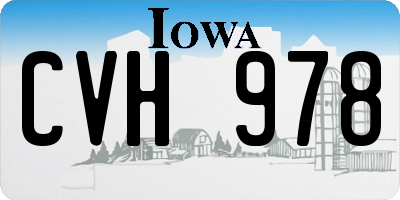 IA license plate CVH978