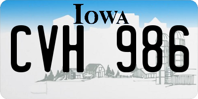 IA license plate CVH986