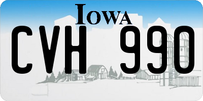 IA license plate CVH990