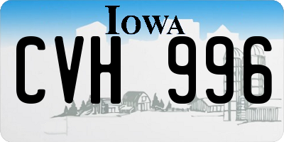 IA license plate CVH996