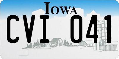 IA license plate CVI041
