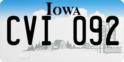 IA license plate CVI092