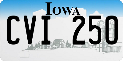 IA license plate CVI250