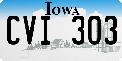 IA license plate CVI303