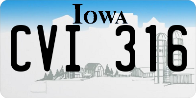 IA license plate CVI316