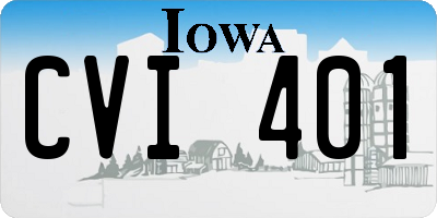 IA license plate CVI401