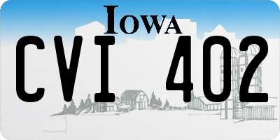 IA license plate CVI402