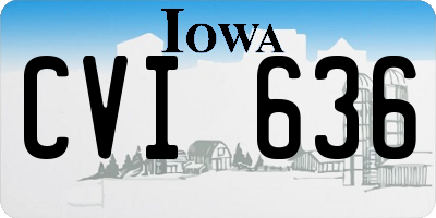 IA license plate CVI636