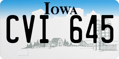 IA license plate CVI645