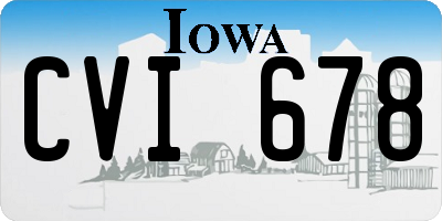 IA license plate CVI678