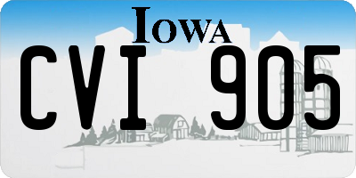 IA license plate CVI905