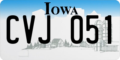 IA license plate CVJ051