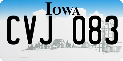IA license plate CVJ083