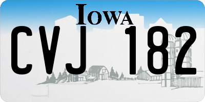 IA license plate CVJ182