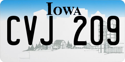 IA license plate CVJ209