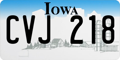 IA license plate CVJ218