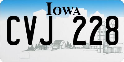 IA license plate CVJ228