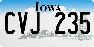IA license plate CVJ235