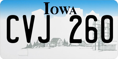 IA license plate CVJ260