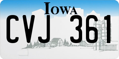 IA license plate CVJ361