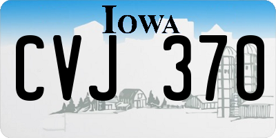 IA license plate CVJ370