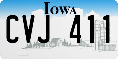 IA license plate CVJ411