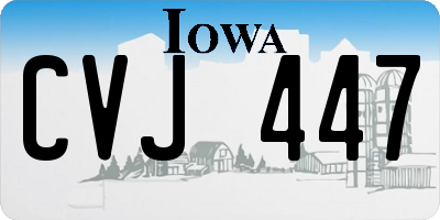 IA license plate CVJ447