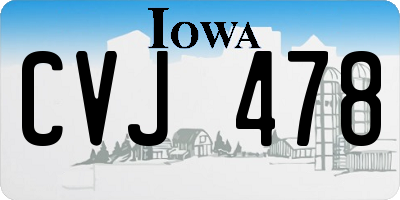 IA license plate CVJ478