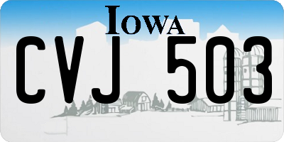IA license plate CVJ503