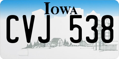 IA license plate CVJ538