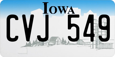 IA license plate CVJ549