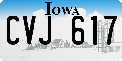IA license plate CVJ617