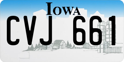 IA license plate CVJ661