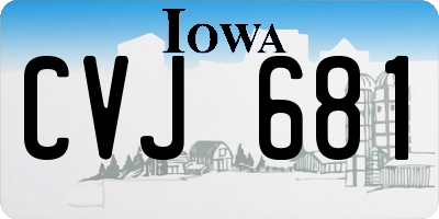 IA license plate CVJ681