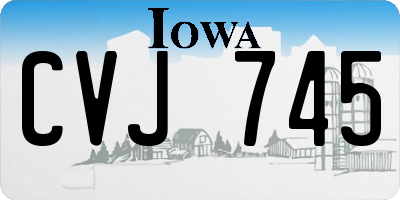 IA license plate CVJ745