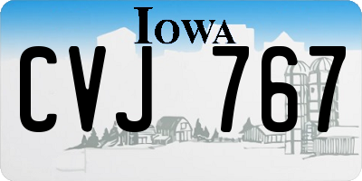 IA license plate CVJ767