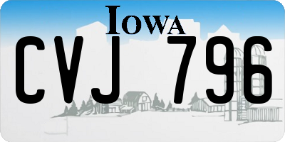 IA license plate CVJ796