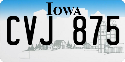 IA license plate CVJ875