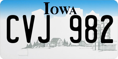 IA license plate CVJ982