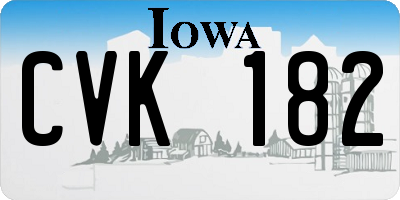 IA license plate CVK182