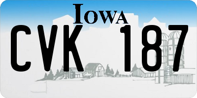 IA license plate CVK187