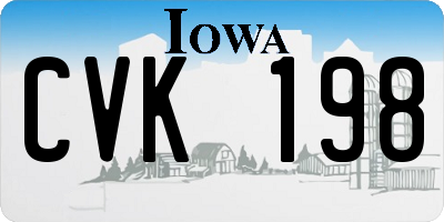 IA license plate CVK198