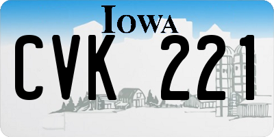 IA license plate CVK221