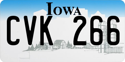IA license plate CVK266