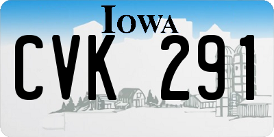 IA license plate CVK291